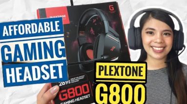 PLEXTONE G800 GAMING HEADPHONE UNBOXING & REVIEW + Mic Test | MURANG GAMING HEADPHONE!