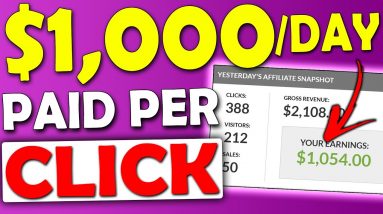 Get Paid Per Click Make $1,000/Day For FREE - Worldwide (Make Money Online)