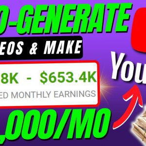 How To Make Money on YouTube For BEGINNERS By AUTO-GENERATING Videos To Make $40,000 A Month