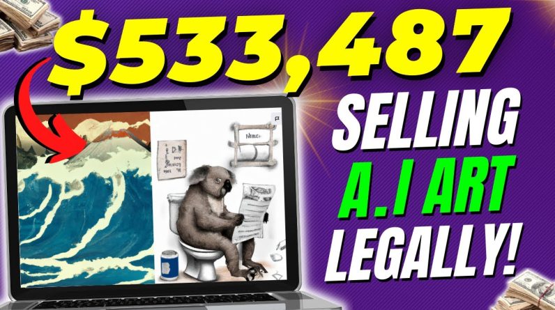 Earn $500 A Day For FREE Selling AI Art LEGALLY - Created in ONE Minute To Make Money Online