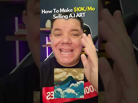 Get $500 PER DAY For FREE Selling AI Art (New Make Money Online Method) #Shorts