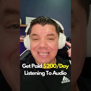 Get Paid $280 a Day Listening To Audio (Insane Side Hustle) ???? #Shorts