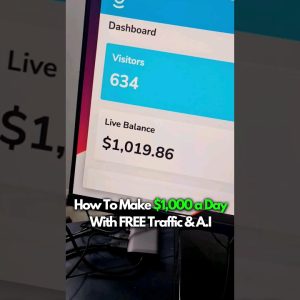 Make $1,019 Takes 10mins Daily With FREE Traffic + Ai + Affiliate Marketing????